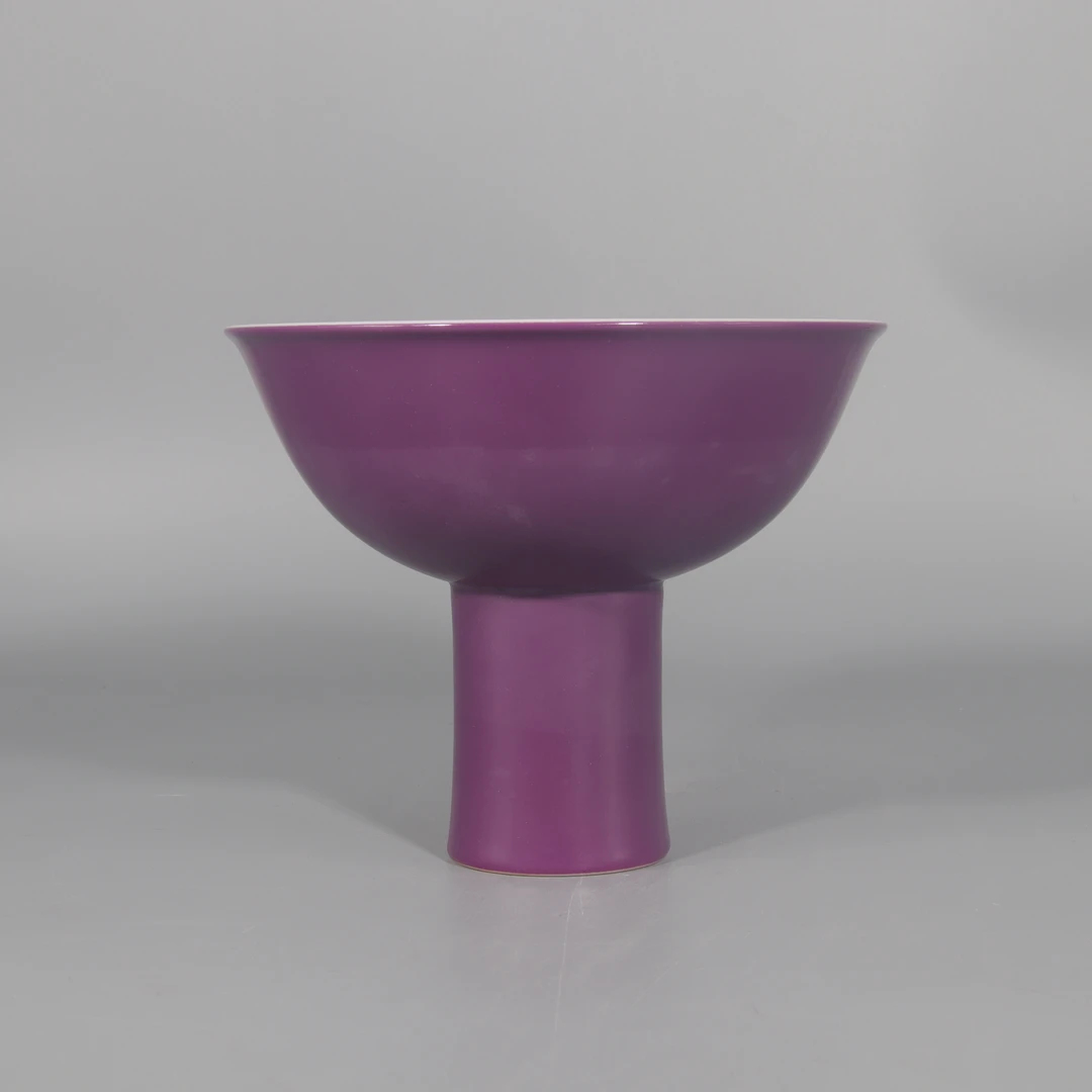 玫瑰釉高足碗     H406-015