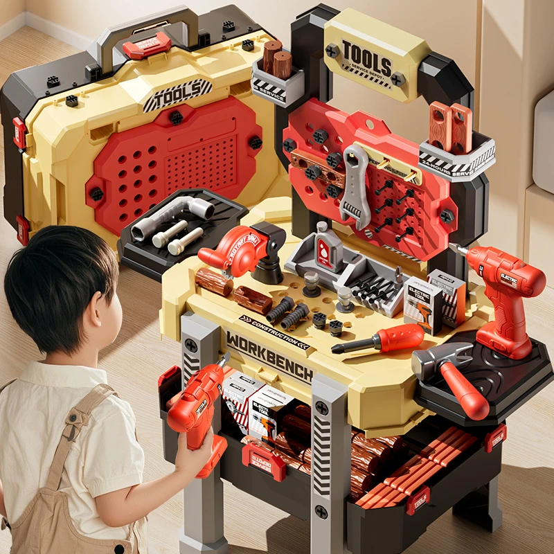 儿童玩具男孩子电动工具箱套装仿真维修电钻拼装修理台过家家礼物