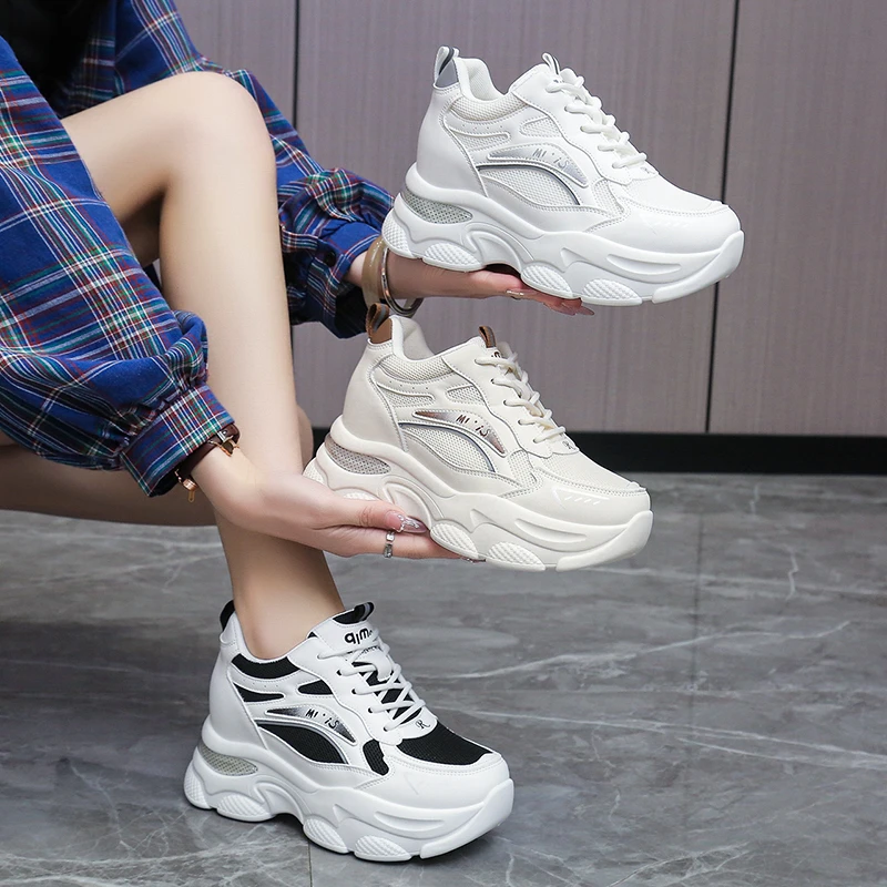 2025新款老爹鞋女7.5公分内增高春夏韩版百搭时尚网面运动休闲鞋