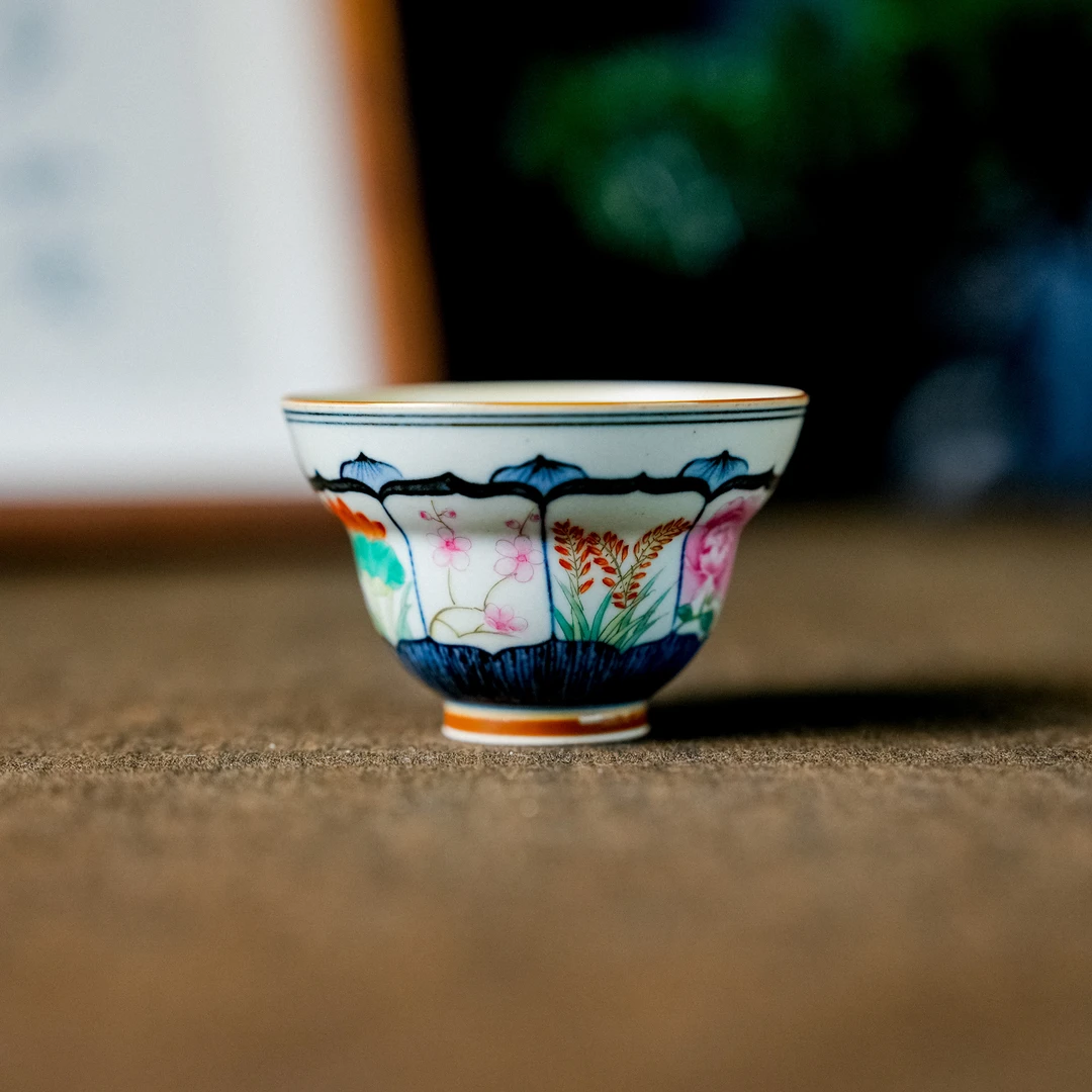 【霖溪】十二花神-霖溪山房-折腰杯  50ml（霖溪0175）