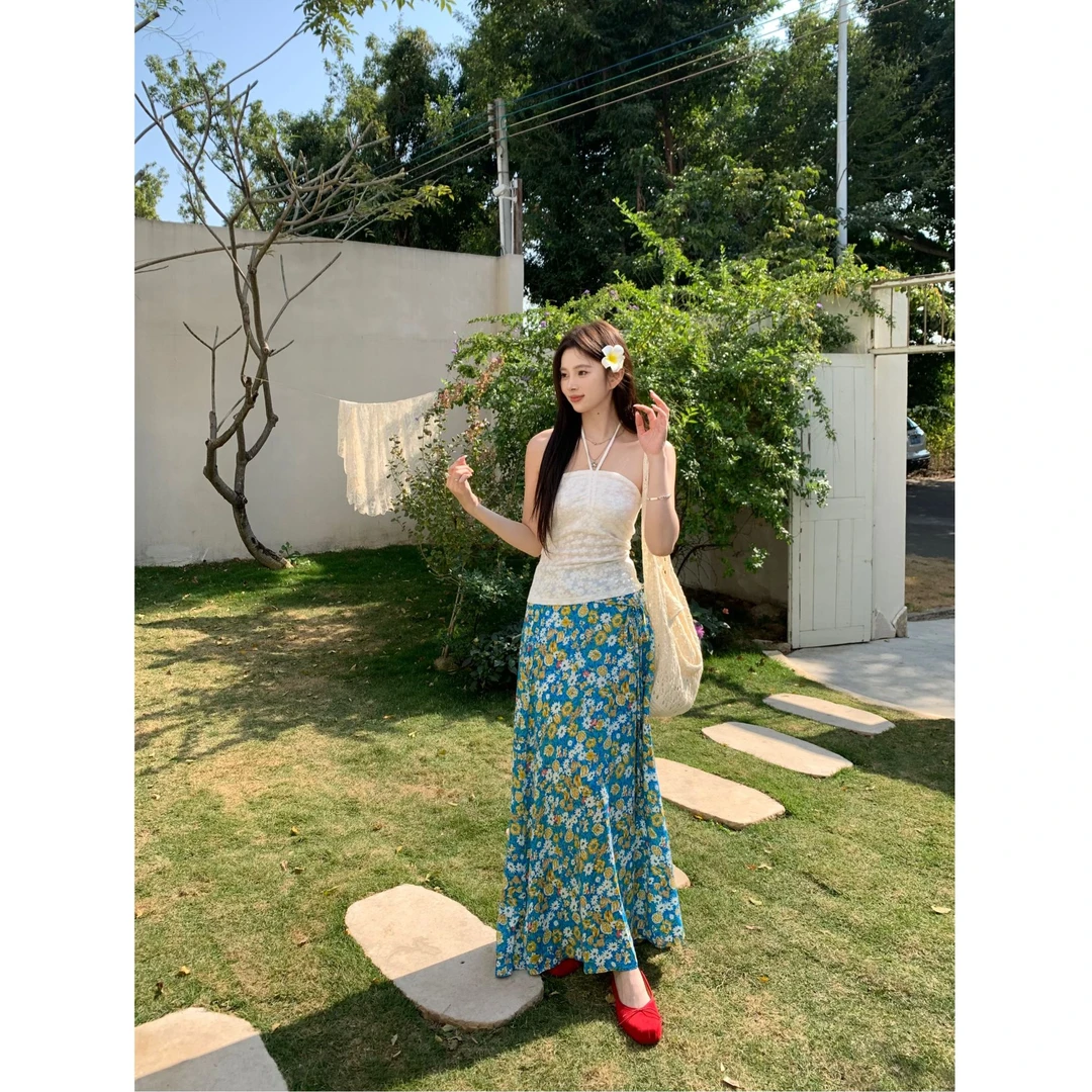 【婉er】2025早春 百搭显瘦高腰气质碎花法式半身裙HSW25012103