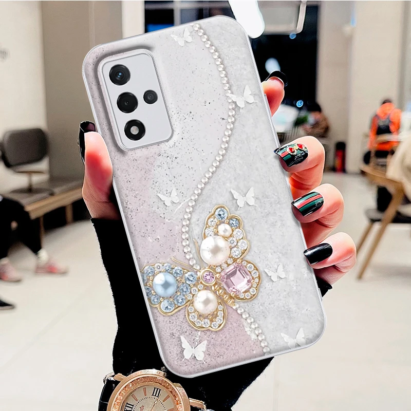 适用OPPOA93S手机壳高级感钻石蝴蝶水凝壳时尚春夏新款防摔保护套