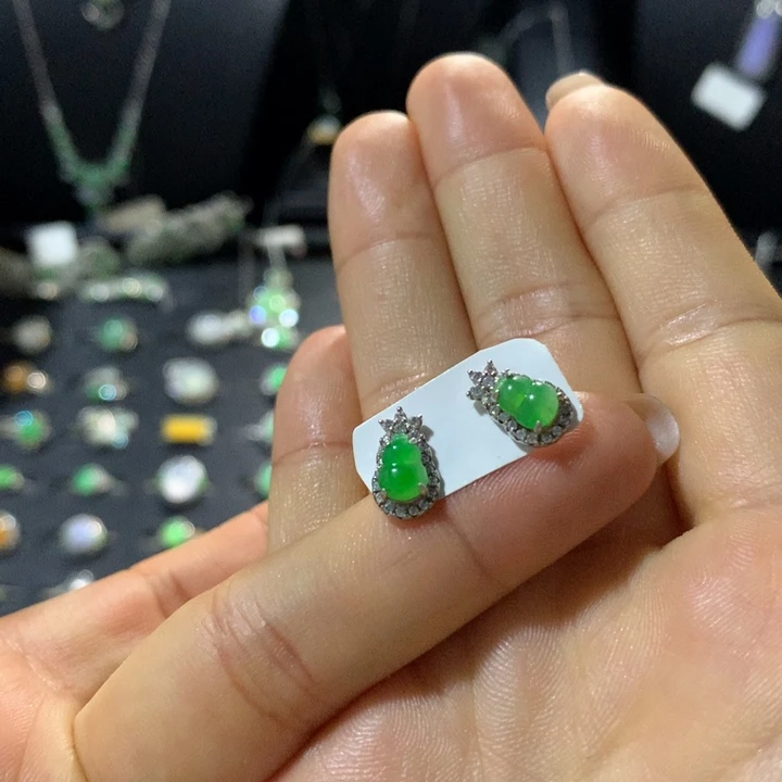 翡翠银S925镶嵌戒指