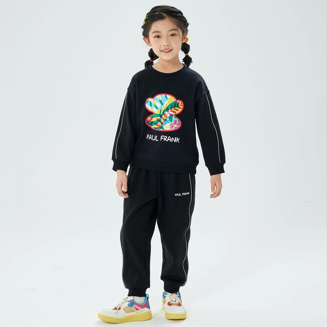 大嘴猴3 儿童圆领套装加绒 PFCSU224562G