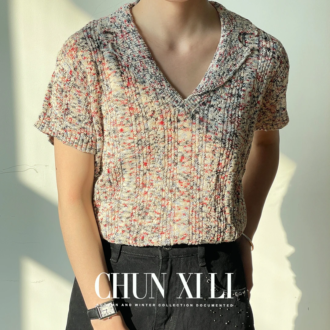 CHUNXILI/春熙里 时尚气质高级感短袖针织衫B00M51014