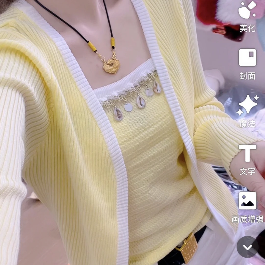 332流苏边吊带两件套