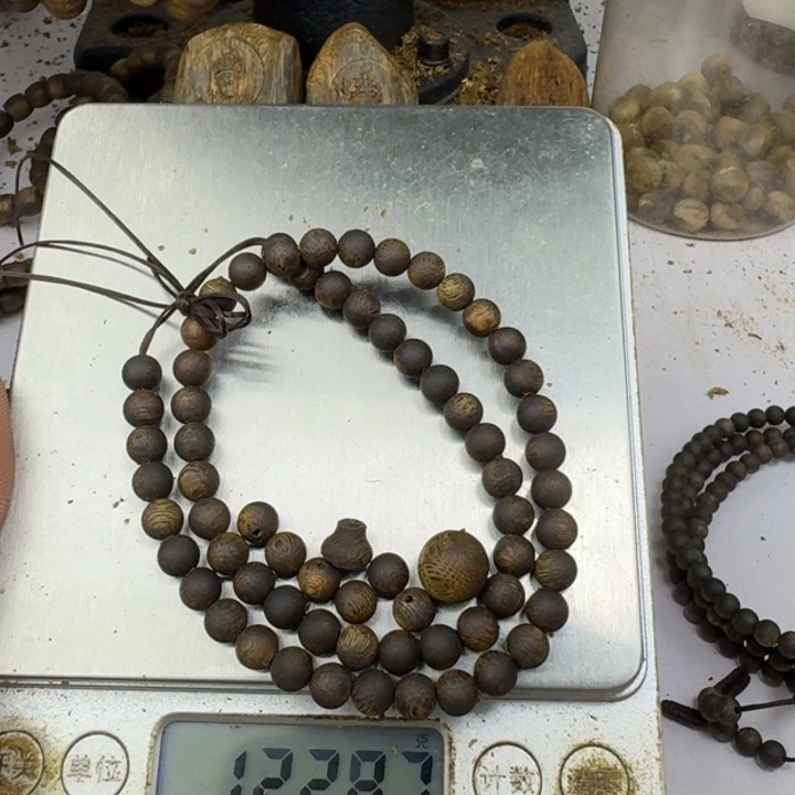 香料绿奇楠沉香9.6mm双圈99分沉高油脂