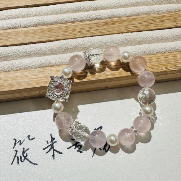 11mm粉色魔盒粉水晶单圈手串X227 xm