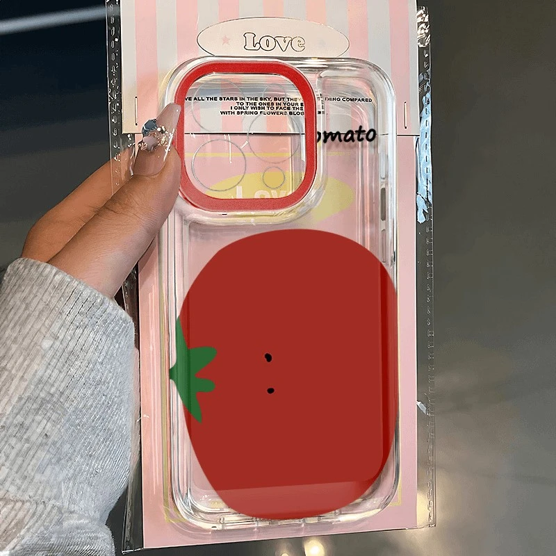 一个番茄适用IPhone16ProMax手机壳15/14软13可爱12防摔11/xs透明