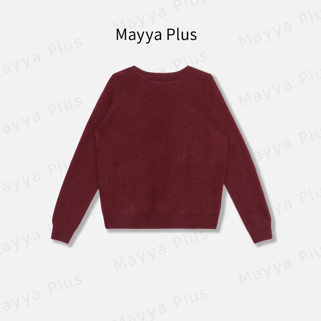 【拉绒羊毛】Mayya Plus100羊毛麦芽定制轻奢气质毛织上衣32448316