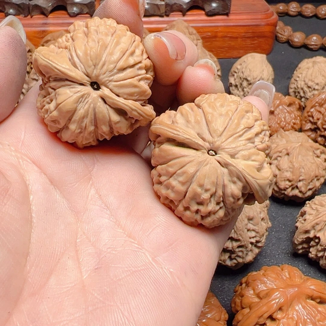 文玩核桃把件影*莲花37