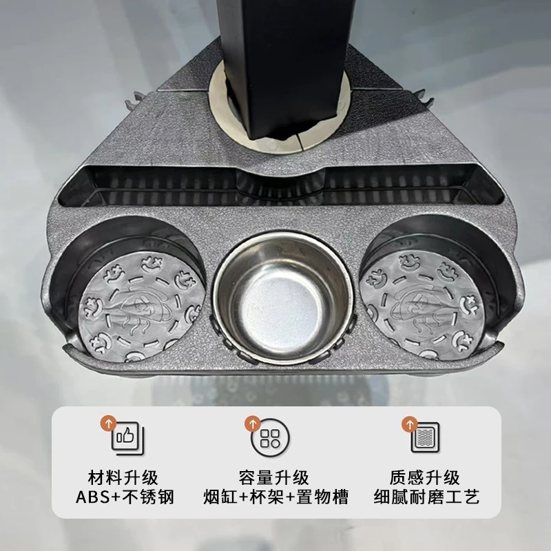 麻将桌边茶水架旋转茶几烟灰缸麻将机桌边几棋牌室专用置物小茶几