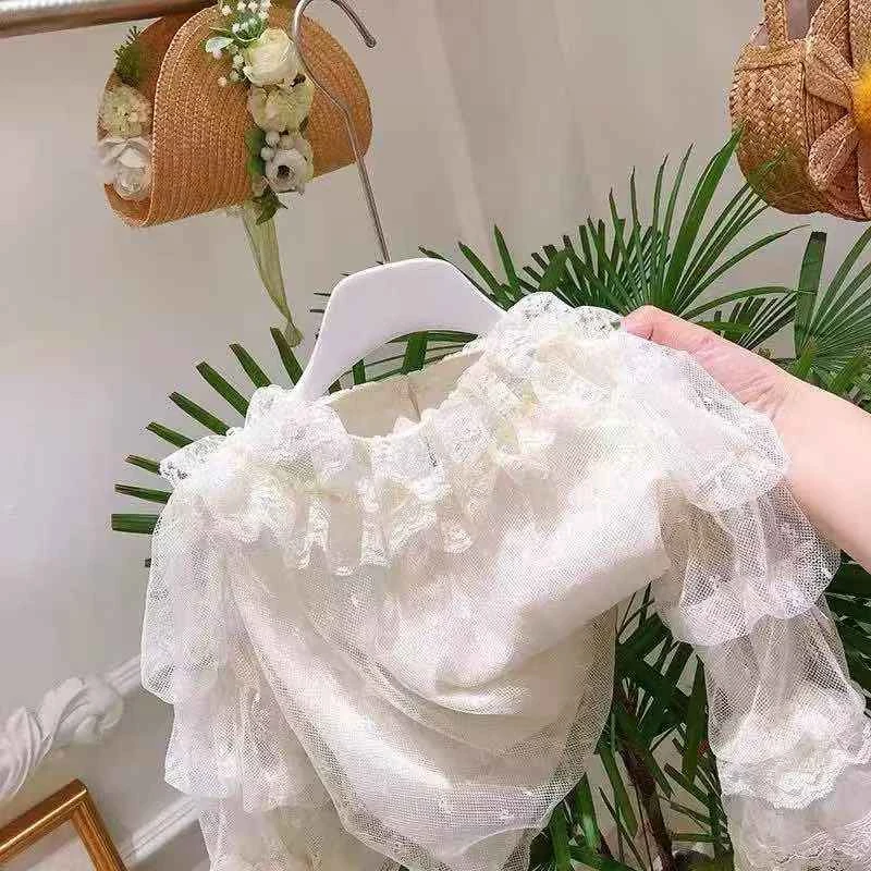 【1012花朵打底衫】百搭女童洋气宝宝春夏百搭舒适柔软蕾丝