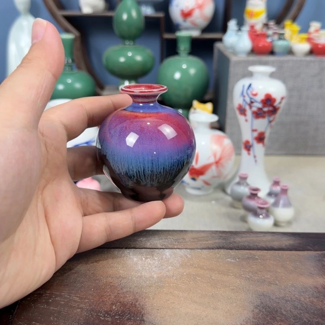 陶瓷手工小花器摆件