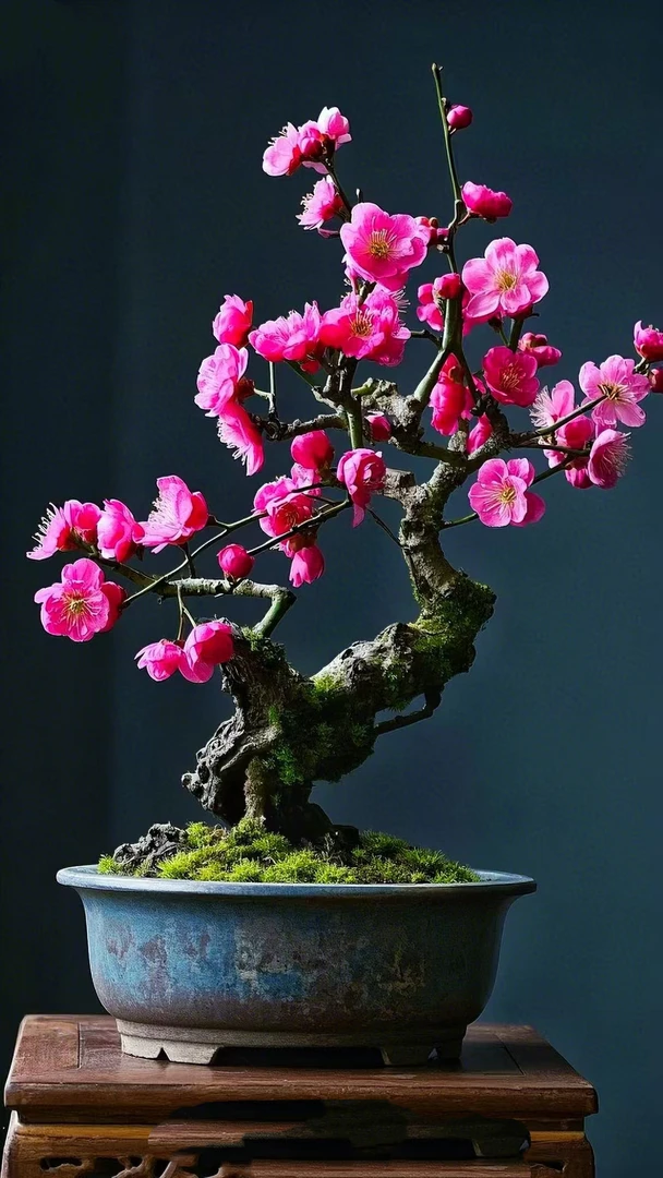直播间一物一拍宫粉朱砂绿鄂龙游梅等梅花老桩阳台室内盆景