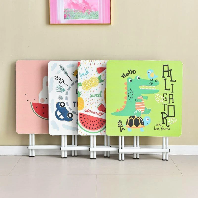 新疆西藏包邮儿童折叠家用餐桌宝宝幼儿园吃饭写字学习矮桌小户型