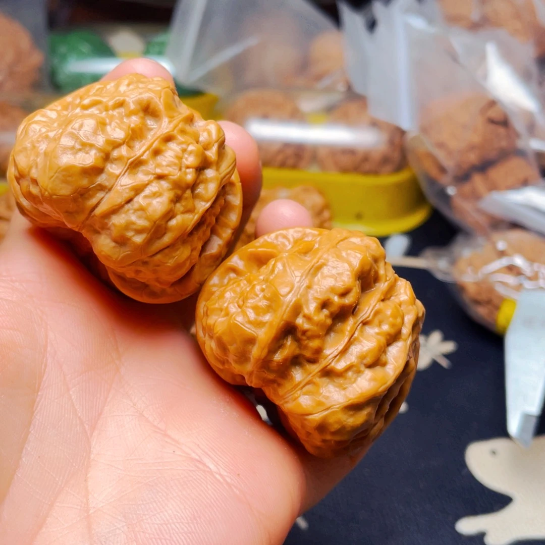 吊坠文玩核桃蛤蟆一对