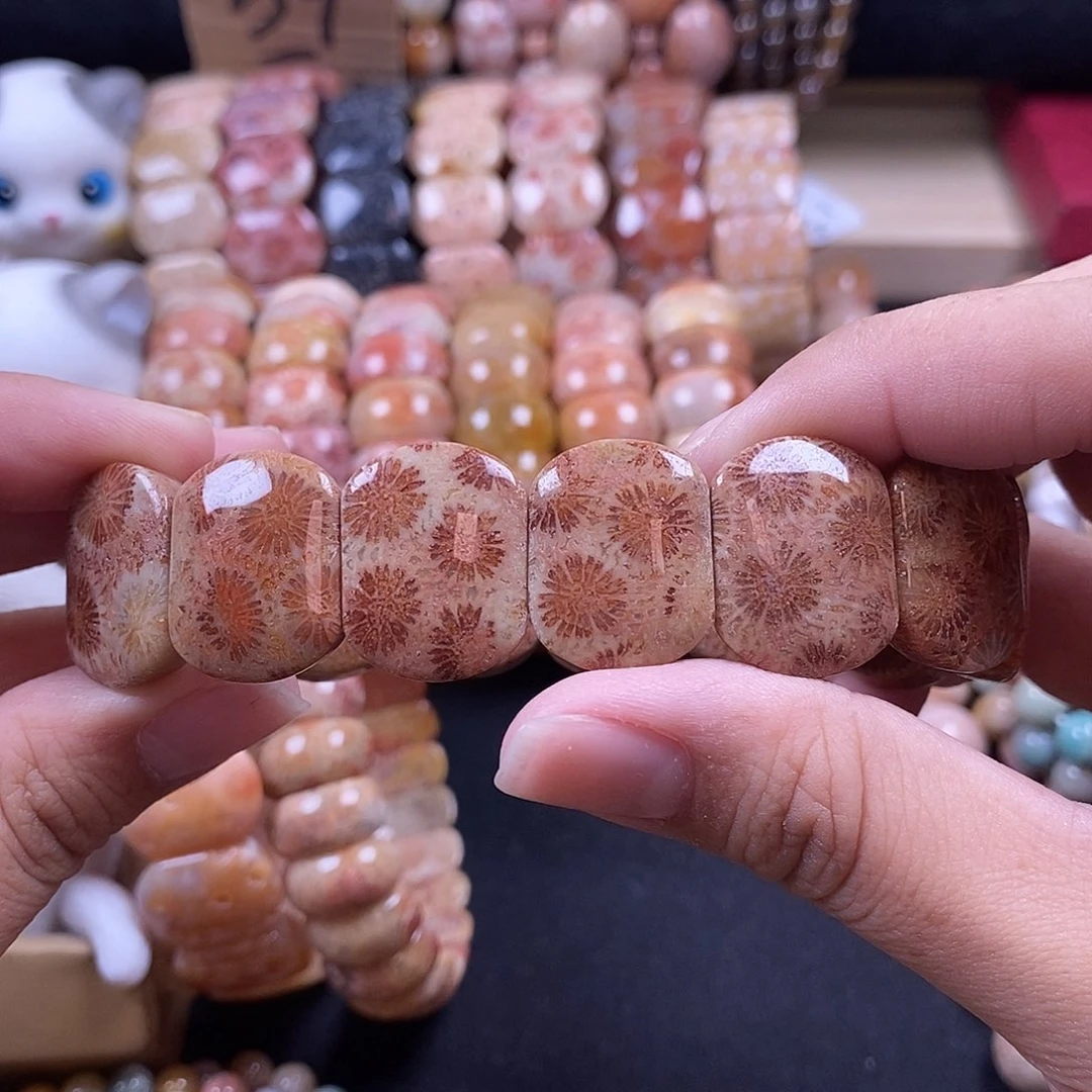 硅化珊瑚（珊瑚玉）手牌未镶嵌21