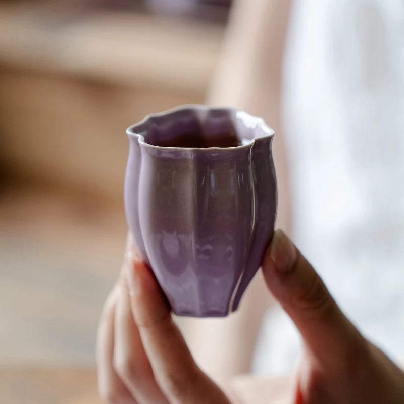 赞朴茶杯主人杯紫气东来陶瓷家用功夫茶具新中式小号品茗杯单杯子