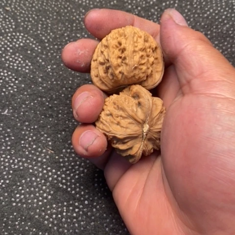 文玩核桃把件三角白20