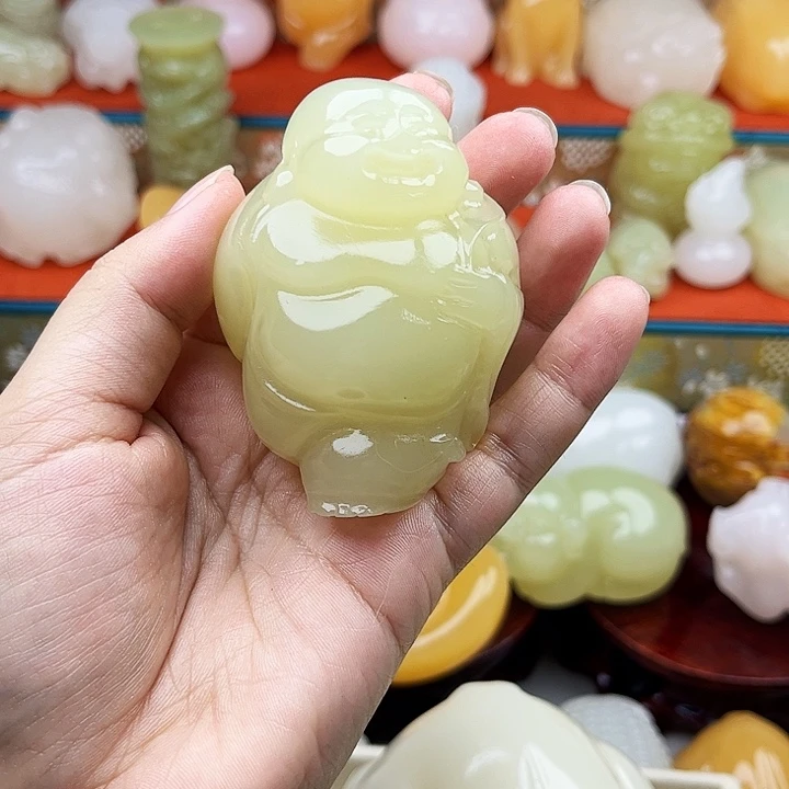 用***1石材大佛手把摆件