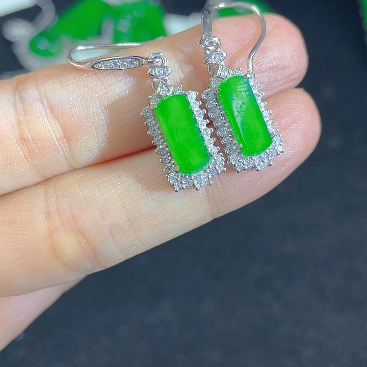 翡翠银S925镶嵌吊坠(不含链)