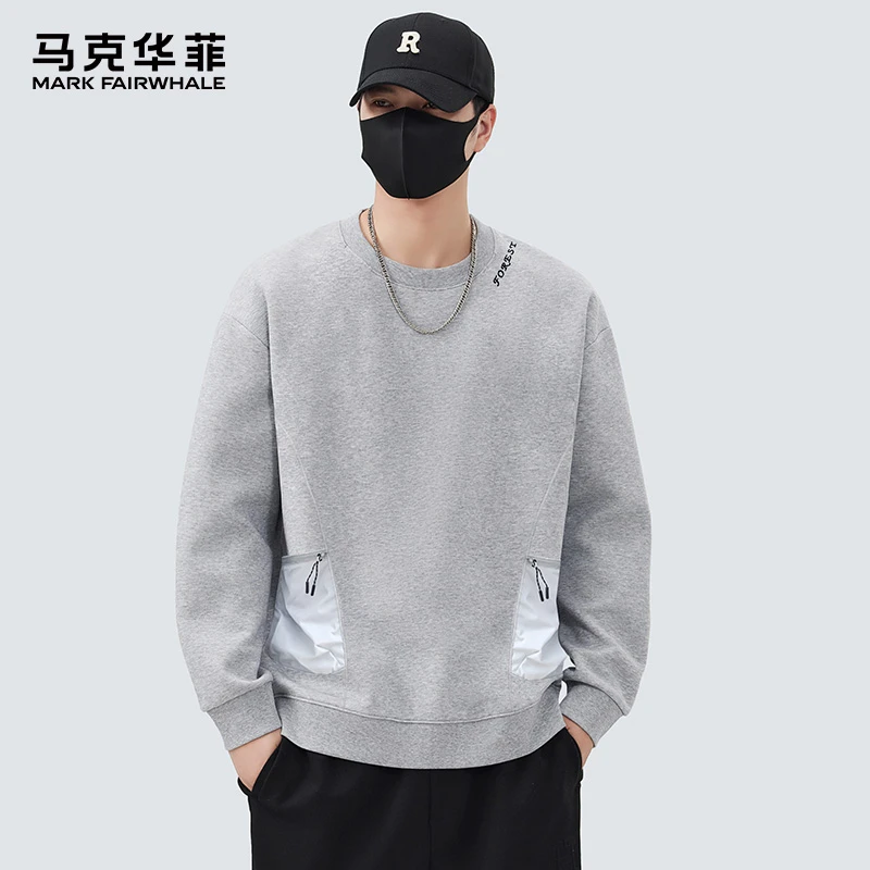 MARK FAIRWHALE/马克华菲潮牌休闲运动百搭潮流秋冬圆领男士卫衣