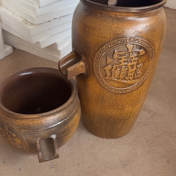 粗陶口径19/39，20/17进水口2.5厘米瑕疵