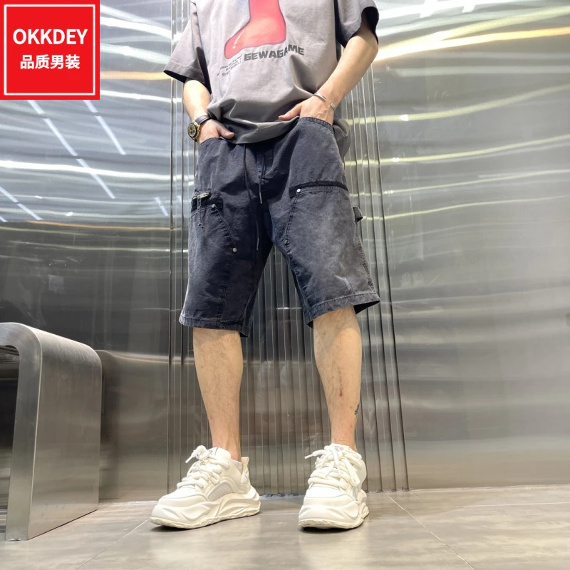 夏季新款男士潮流痞帅短裤宽松透气休闲五分裤高级感时尚百搭中裤