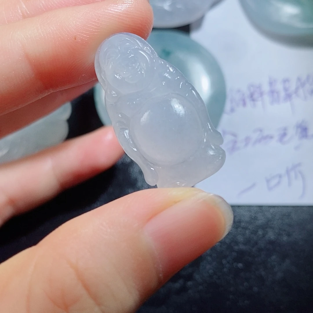 定制翡翠未镶嵌毛货付款后确认抛光