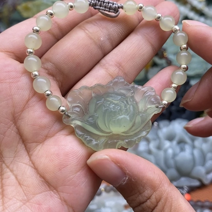 未镶嵌岫玉毛衣链锁骨链