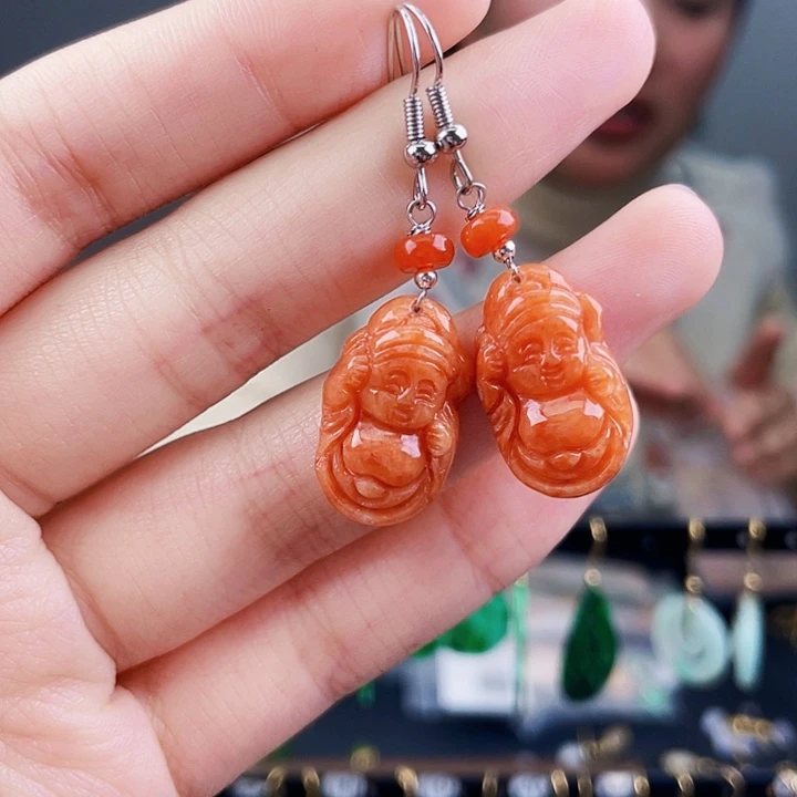 翡翠耳饰未镶嵌饰品