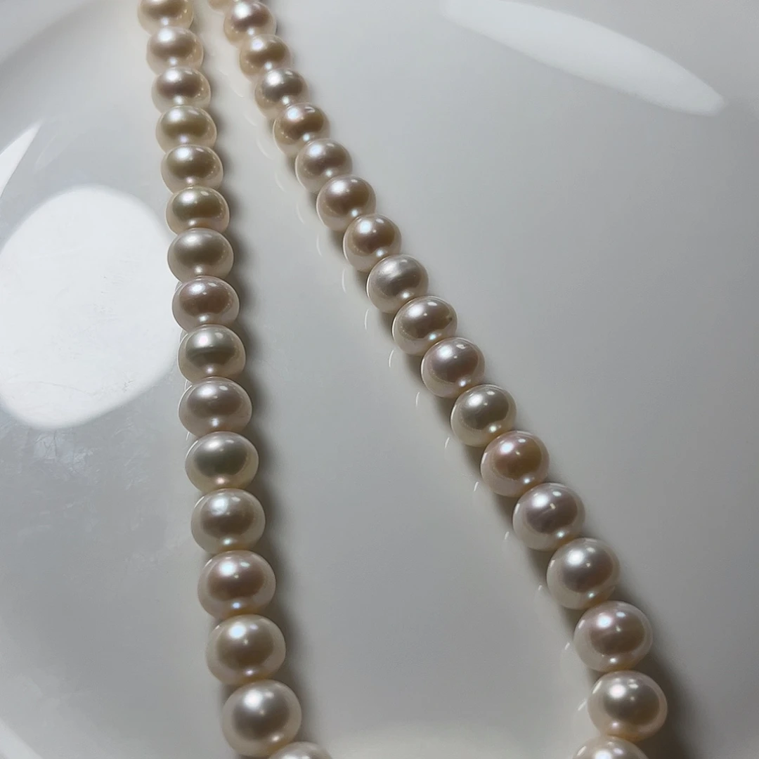 颈饰未镶嵌淡水珍珠9左右白透粉
