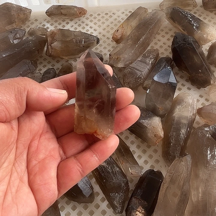 天然水晶原石未镶嵌烟晶水**家