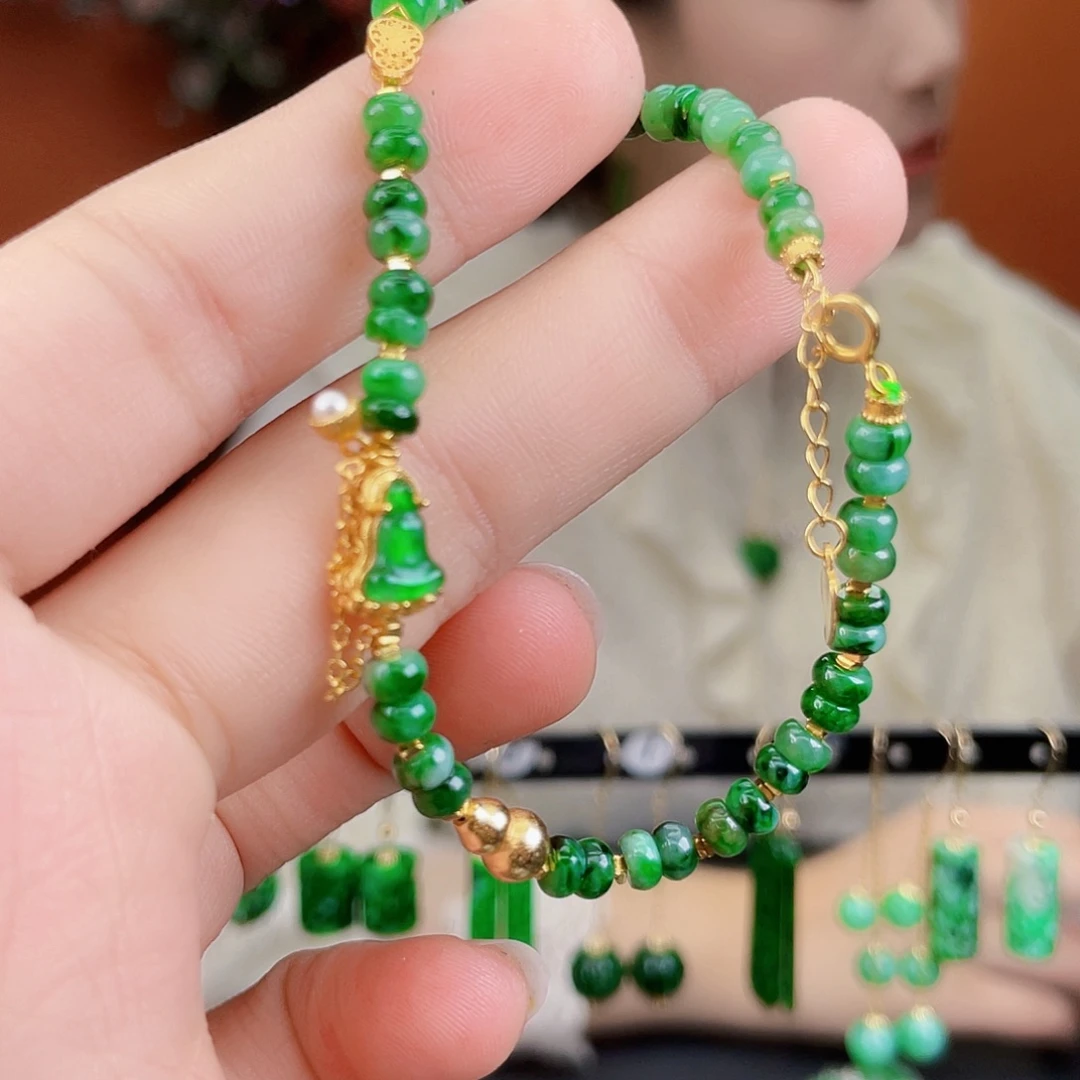 翡翠未镶嵌耳饰饰品