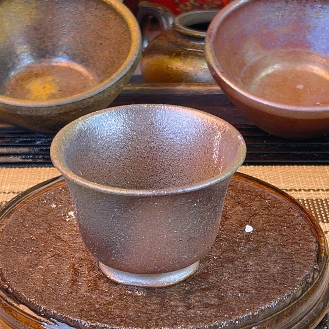 紫砂茶壶紫泥柴烧50cc