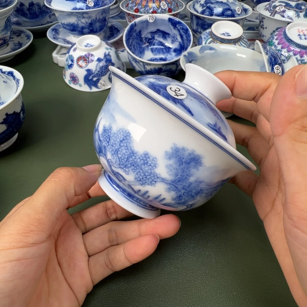景德镇纯手工纯手绘茶具木木34