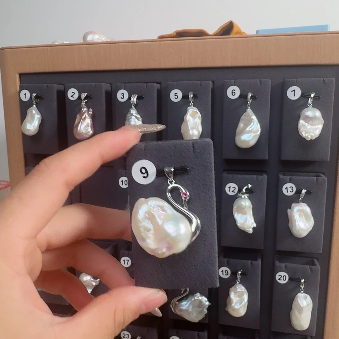 颈饰银S925镶嵌淡水珍珠