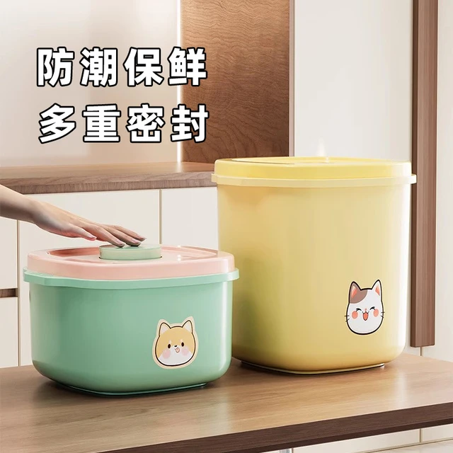 猫粮储存桶狗粮密封罐防潮防尘真空密封桶零食冻干收纳盒子储粮桶