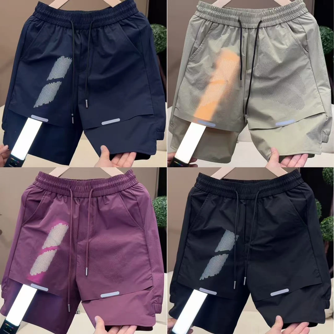 2025夏季新款男士激光打孔速干透气五分裤休闲百搭简约短裤88-69