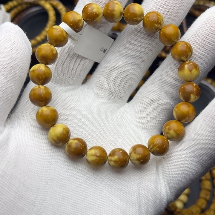 紫金鼠手串纯实心近纯肉料毕业货圆珠半山水10.2尺暴力归圆