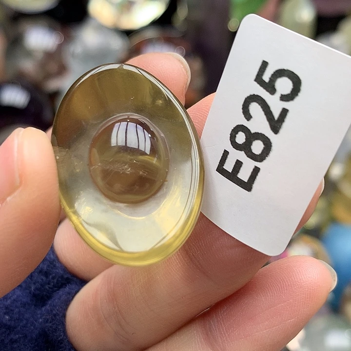 水晶天然黄水晶元宝摆件未镶嵌