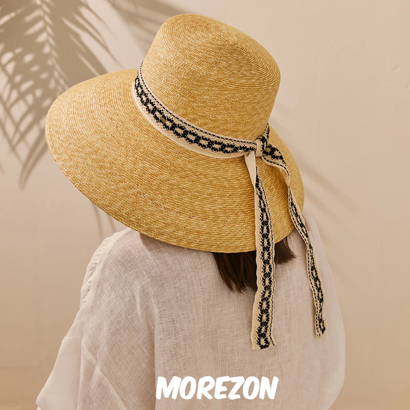 ReneRiva买手店 MOSSANT超细麦秆草编制大檐遮阳帽