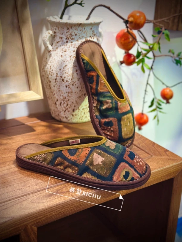 2025夏款【田园拖鞋】西楚XICHU国潮手工千层底布鞋