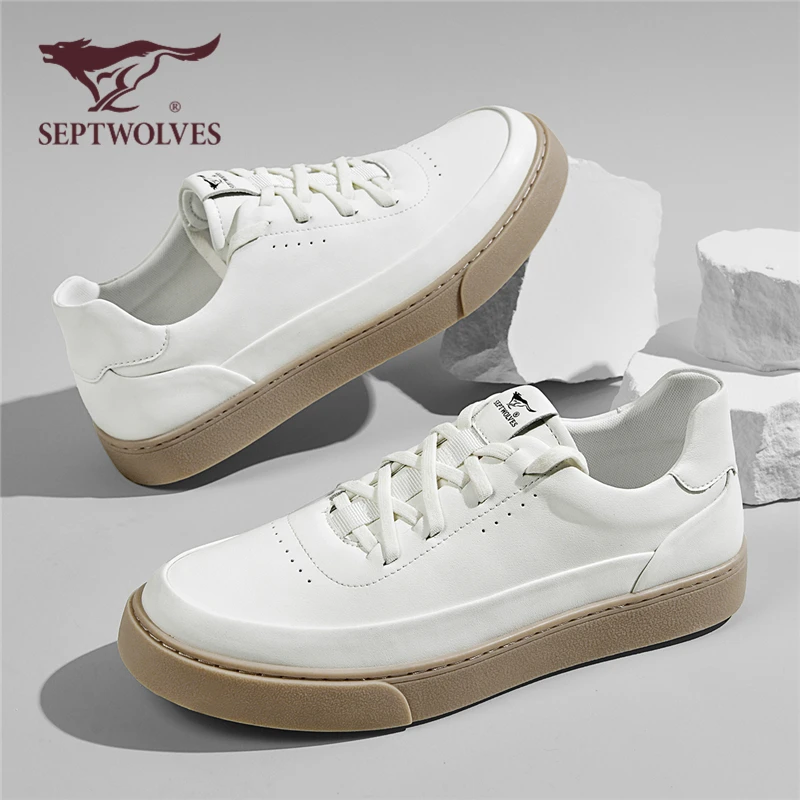 七匹狼小白鞋男士板鞋秋冬新款时尚百搭鞋子潮流透气休闲鞋白色鞋