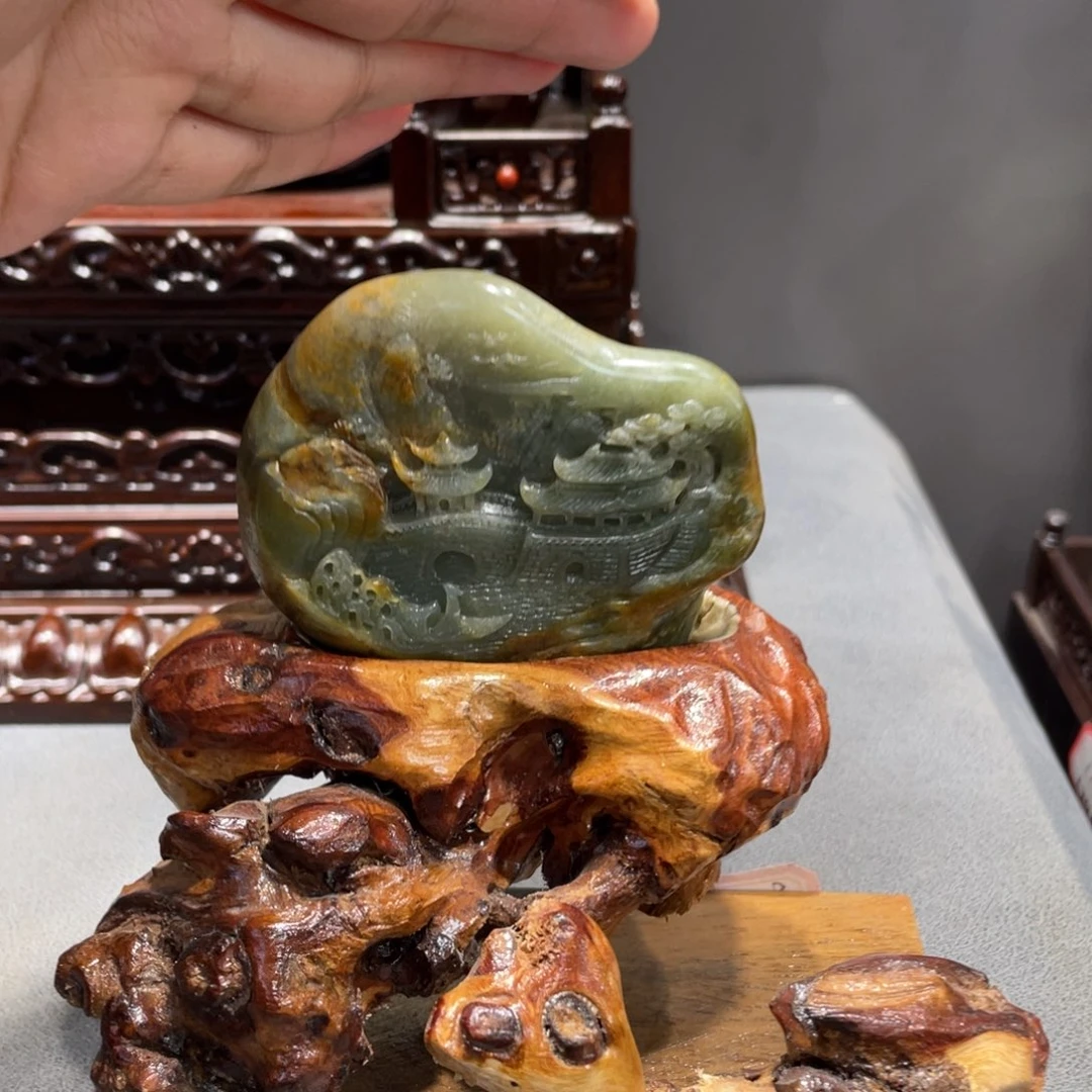 和田玉未镶嵌挂件