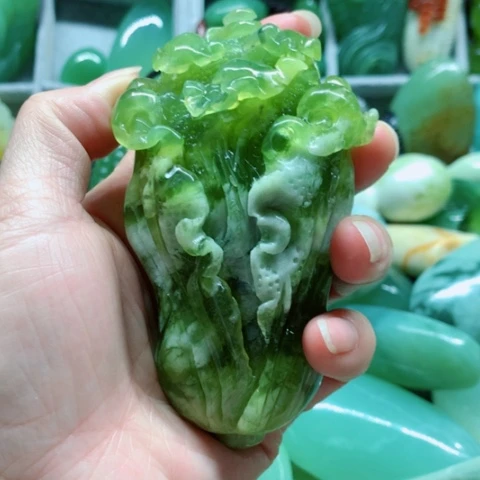 蛇纹石玉未镶嵌手把件