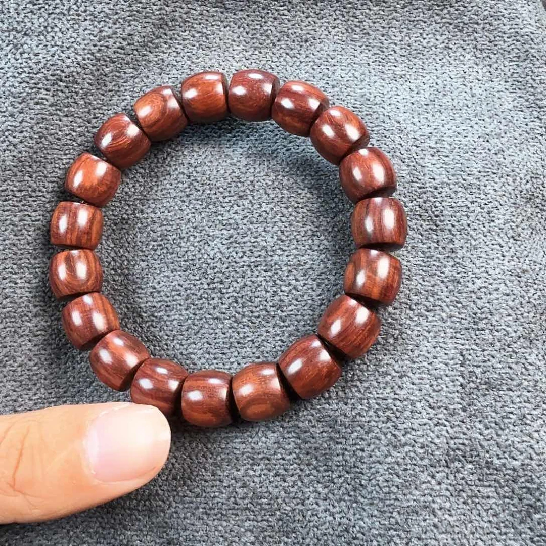 黄花梨/降香黄檀手串/手链陶*海南黄花梨1011紫红褐色油梨