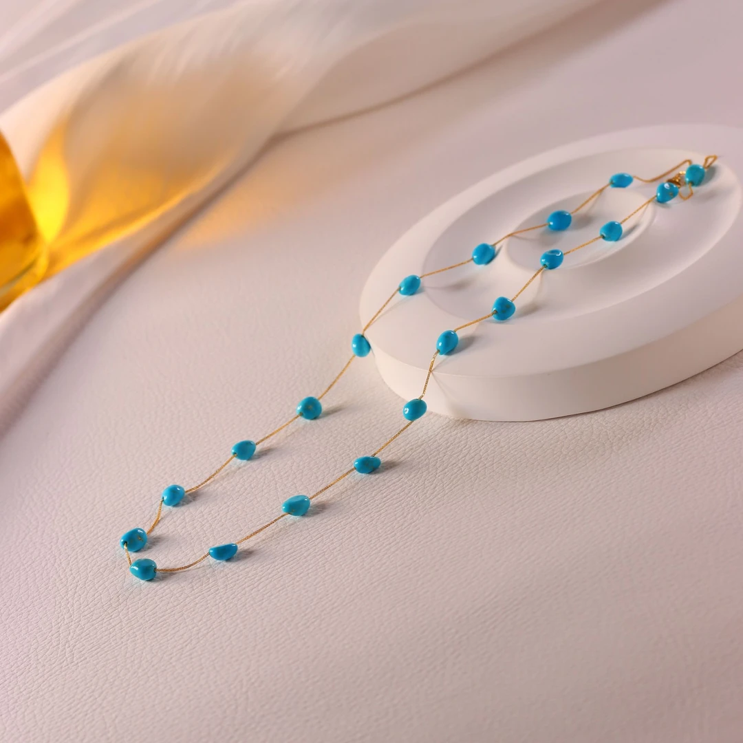 【交个朋友】18K金随型绿松石满天星 多样性发货一件 LX033