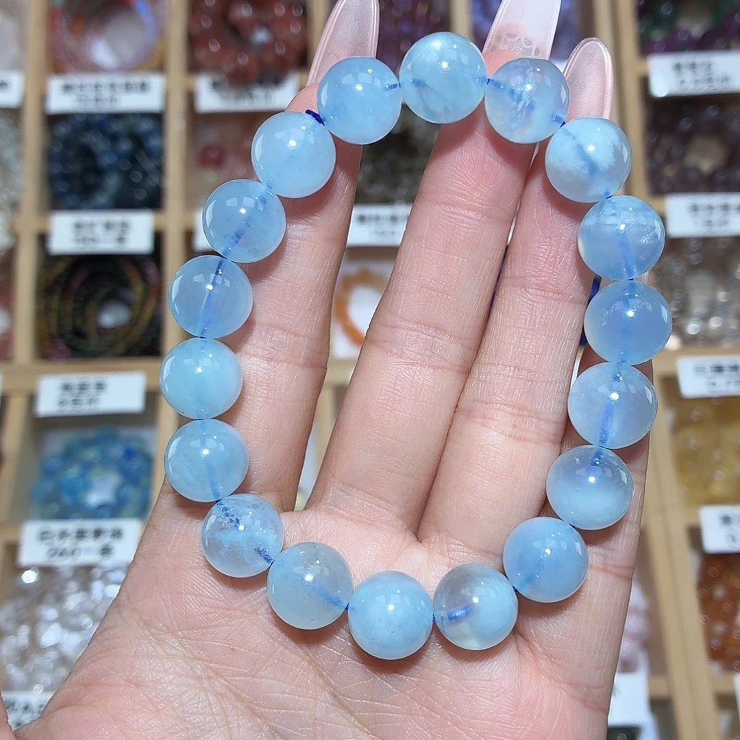 水晶未镶嵌手链海蓝宝11m